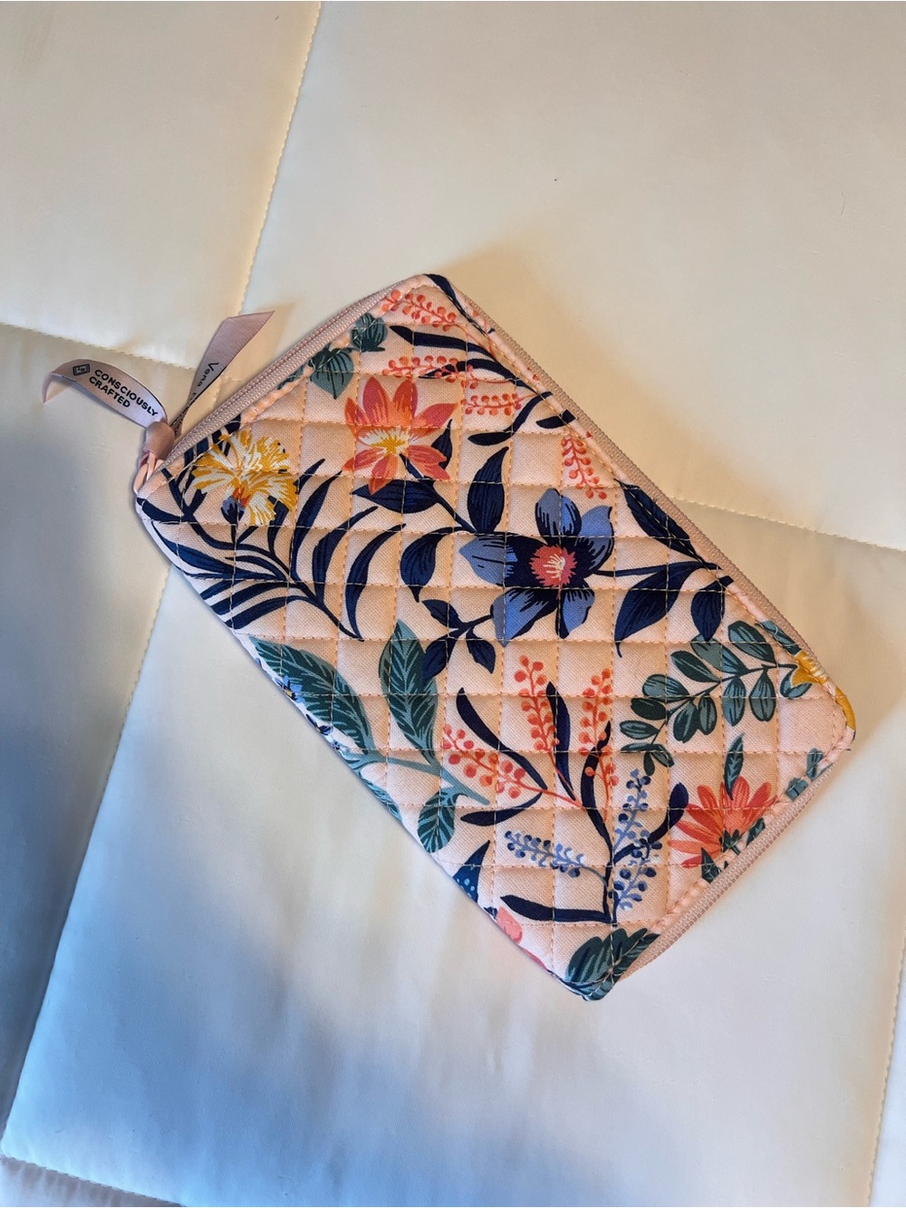Vera Bradley Pink Floral Quilted RFID Wallet